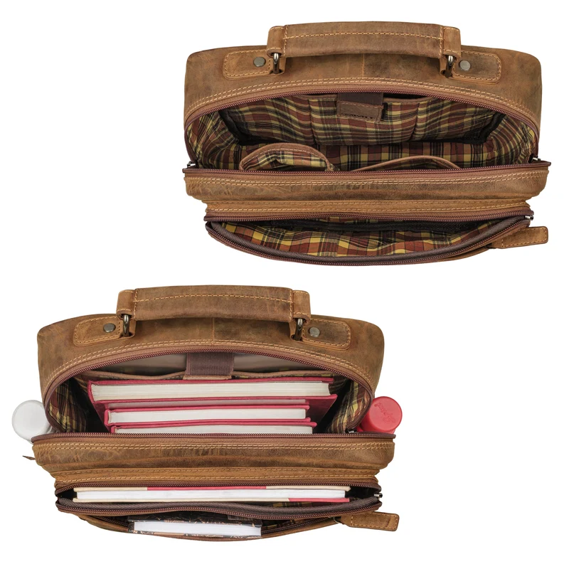 "Roman" Großer Business Laptop-Rucksack Leder Herren 15 - 16 Zoll