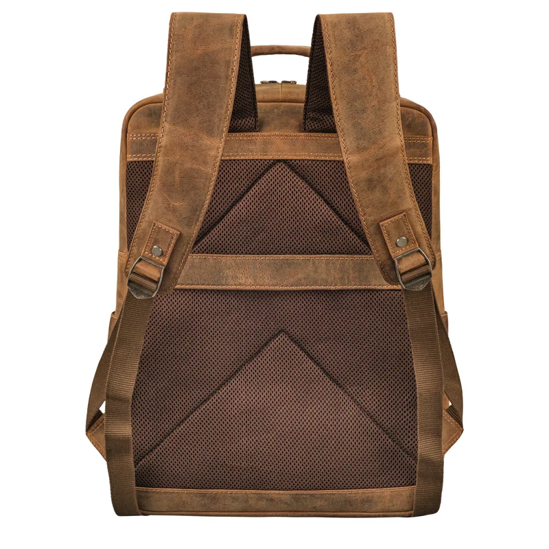 "Roman" Großer Business Laptop-Rucksack Leder Herren 15 - 16 Zoll
