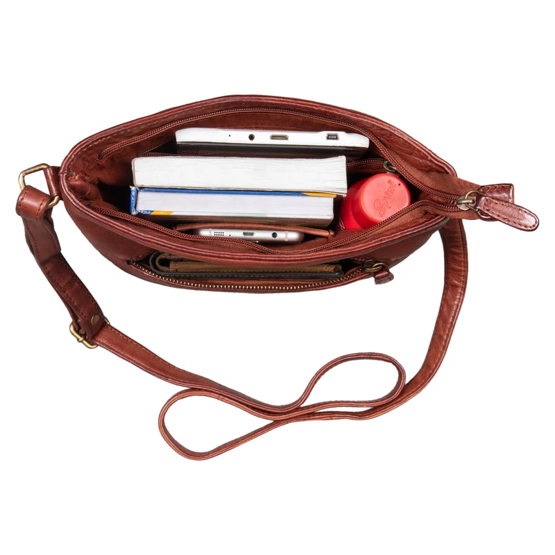 B-WARE "Jasmine" Ledertasche Damen Umhängetasche
