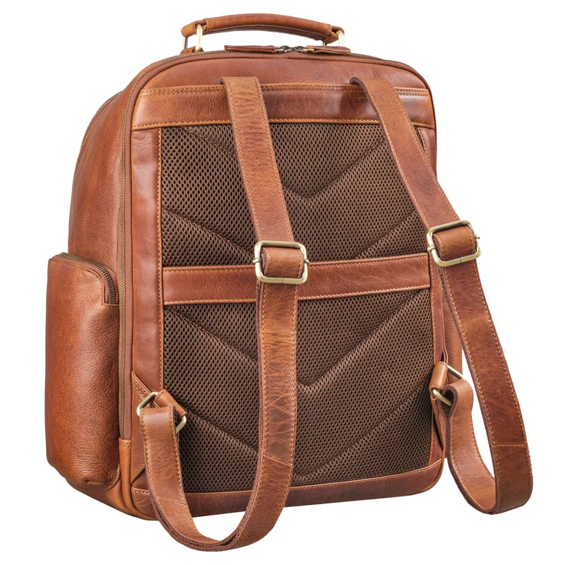 "Sigmund" Herren Laptop Rucksack 15 - 17 Zoll aus echtem Leder XXL
