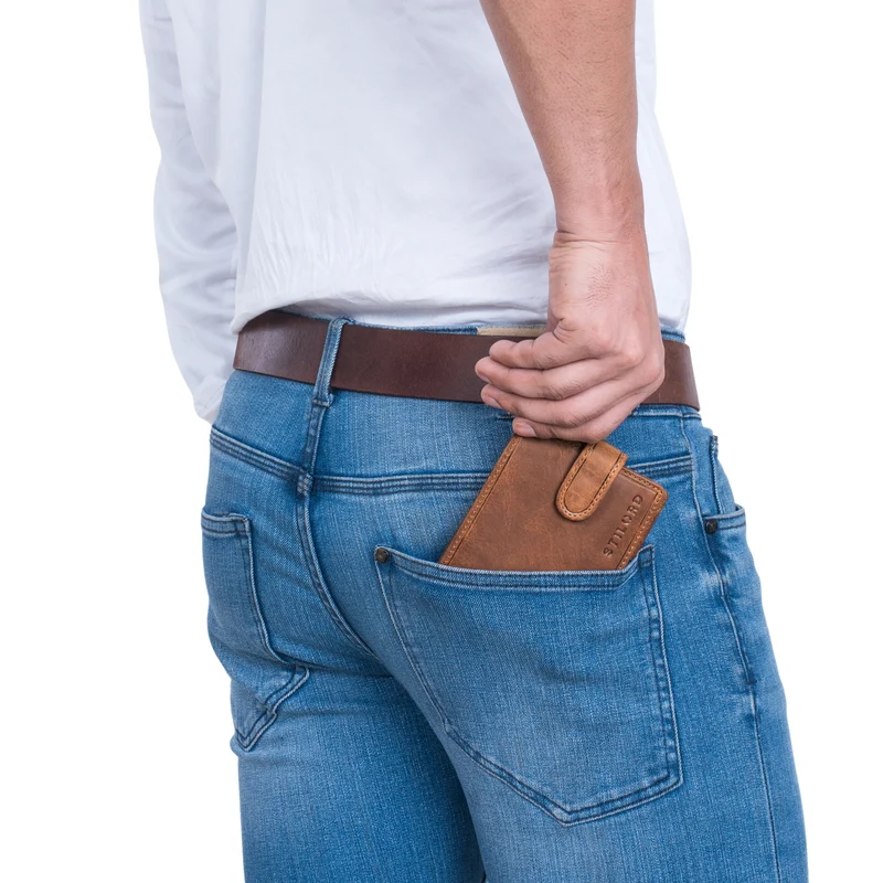 "Larry" Leder Geldbörse Herren RFID Schutz
