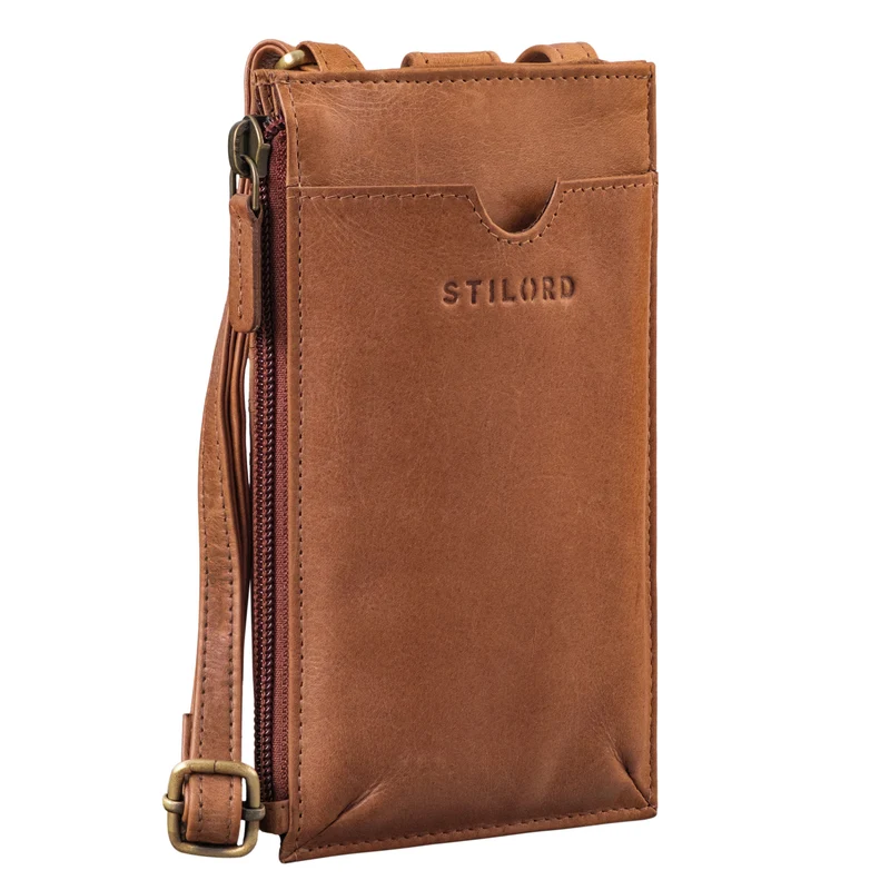 "Tali" 3-in-1 Leder Handytasche mit Geldbörse zum Umhängen für Damen