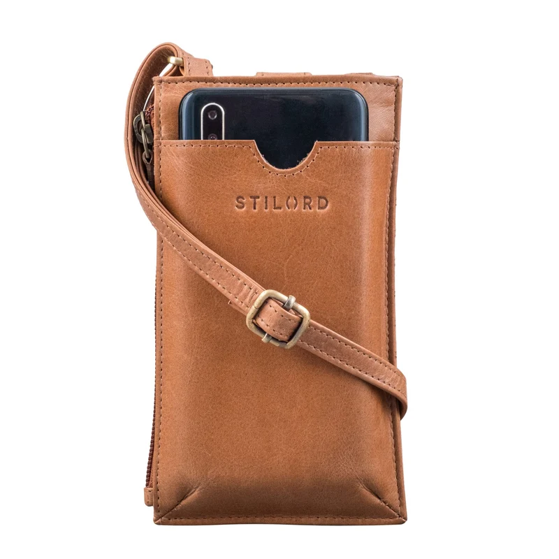 "Tali" 3-in-1 Leder Handytasche mit Geldbörse zum Umhängen für Damen