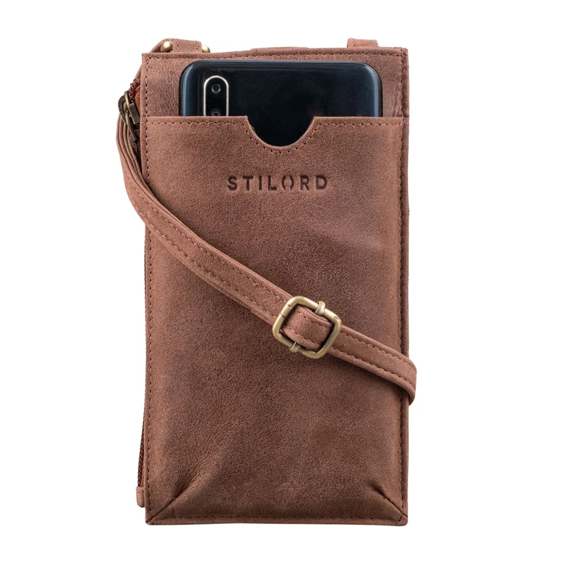 "Tali" 3-in-1 Leder Handytasche mit Geldbörse zum Umhängen für Damen