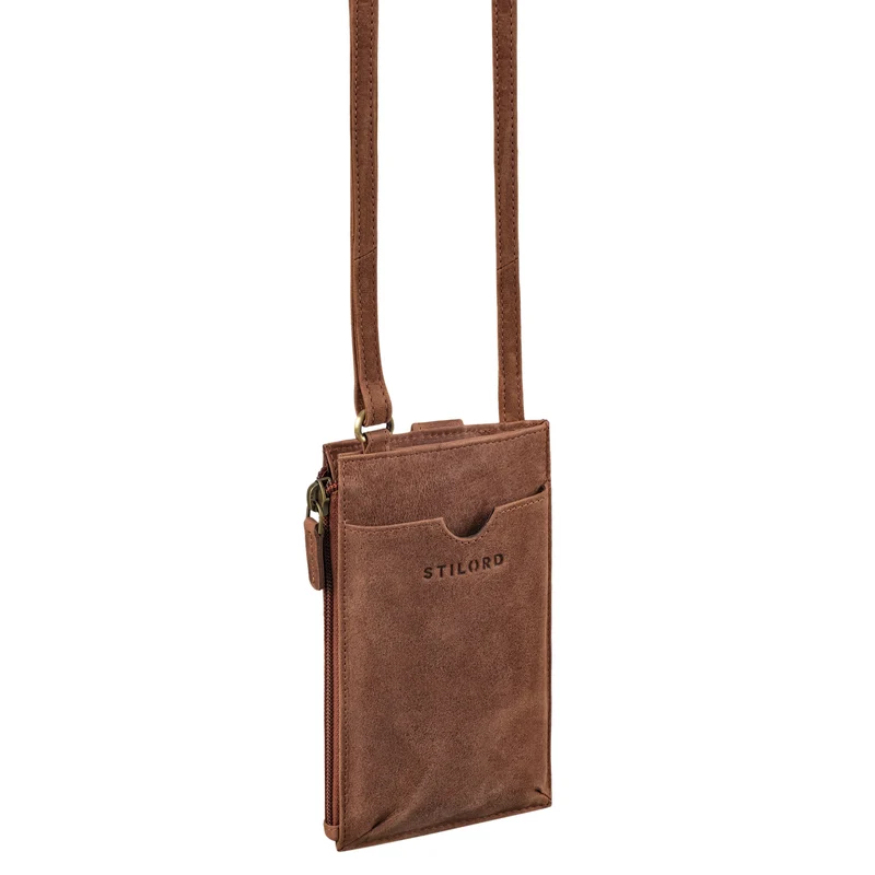 "Tali" 3-in-1 Leder Handytasche mit Geldbörse zum Umhängen für Damen