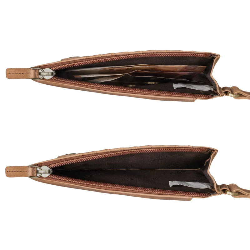 "Tali" 3-in-1 Leder Handytasche mit Geldbörse zum Umhängen für Damen