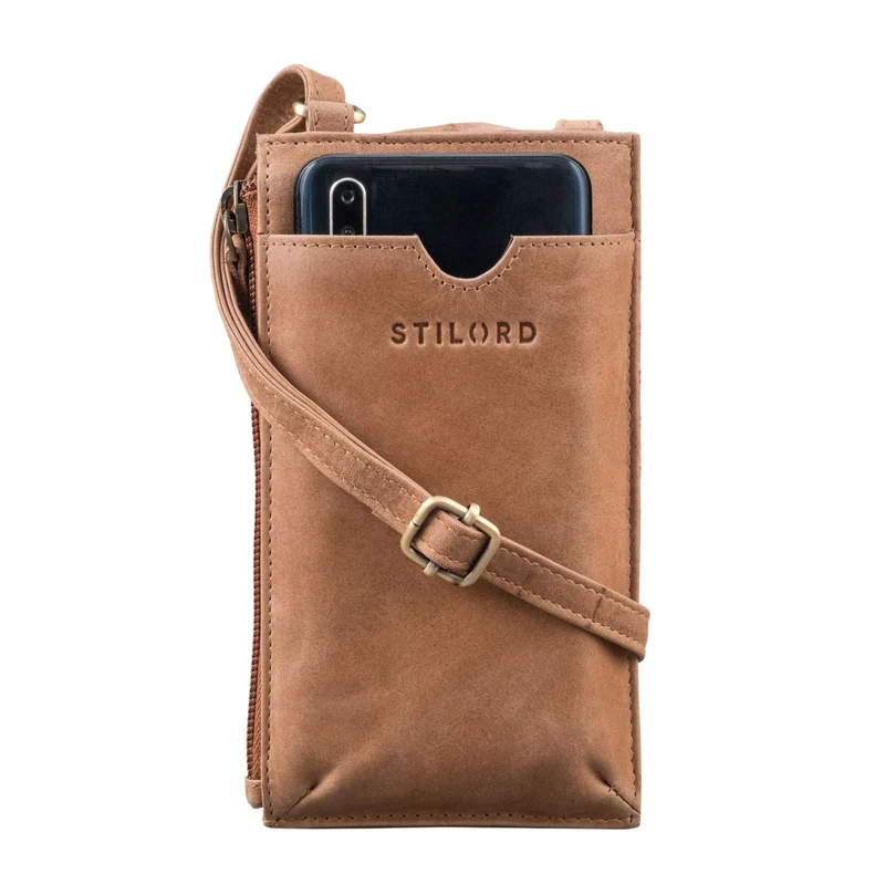 "Tali" 3-in-1 Leder Handytasche mit Geldbörse zum Umhängen für Damen