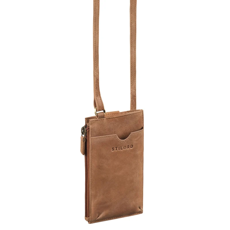 "Tali" 3-in-1 Leder Handytasche mit Geldbörse zum Umhängen für Damen
