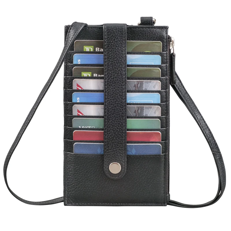 "Tali" 3-in-1 Leder Handytasche mit Geldbörse zum Umhängen für Damen