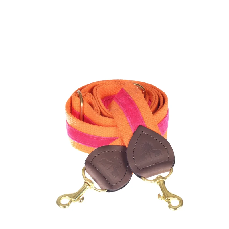 Schulterriemen Orange & Pink Samt