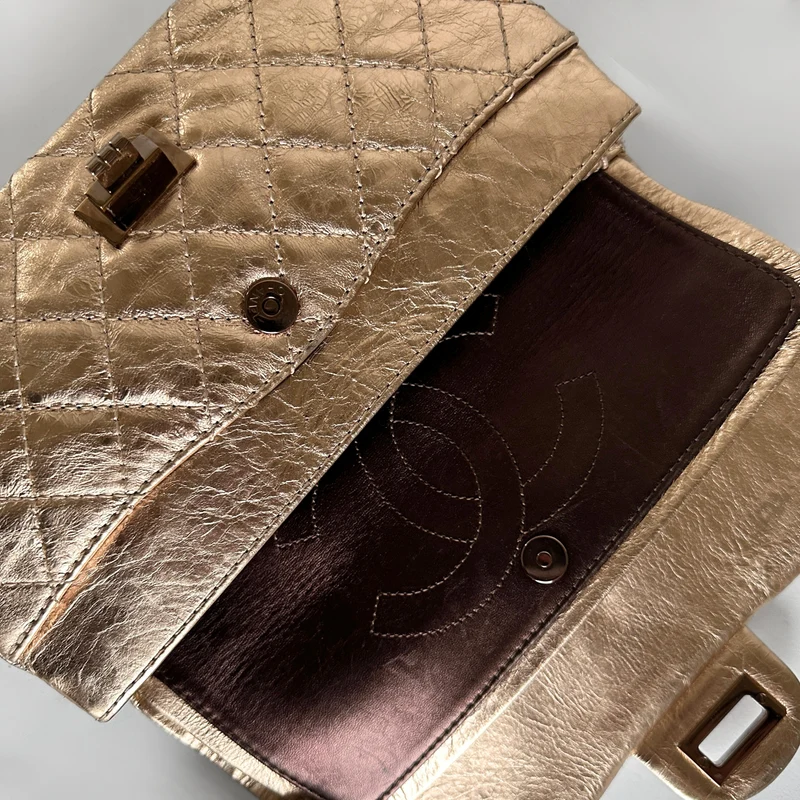 Chanel 2.55 Handtas Verouderd Kalfsleer