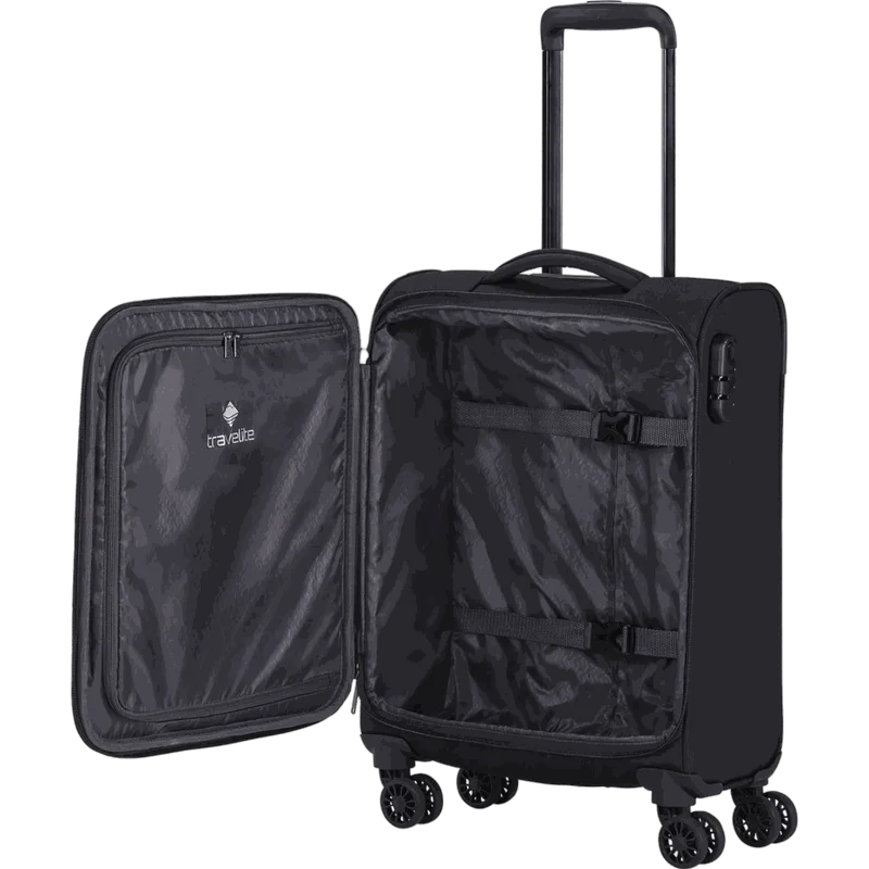 Travelite Chios 4-Rollen Kabinentrolley S 55 cm -Schwarz