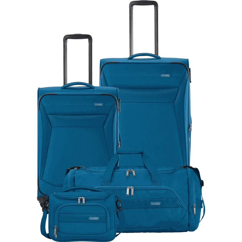 Travelite Chios 4-Rollen-Trolleyset 4tlg. L/M/S/BC -Petrol