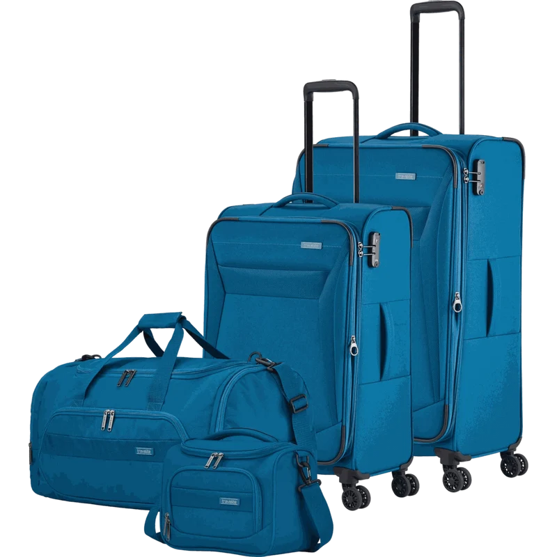 Travelite Chios 4-Rollen-Trolleyset 4tlg. L/M/S/BC -Petrol