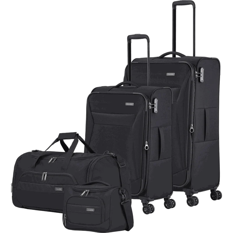 Travelite Chios 4-Rollen-Trolleyset 4tlg. L/M/S/BC -Schwarz