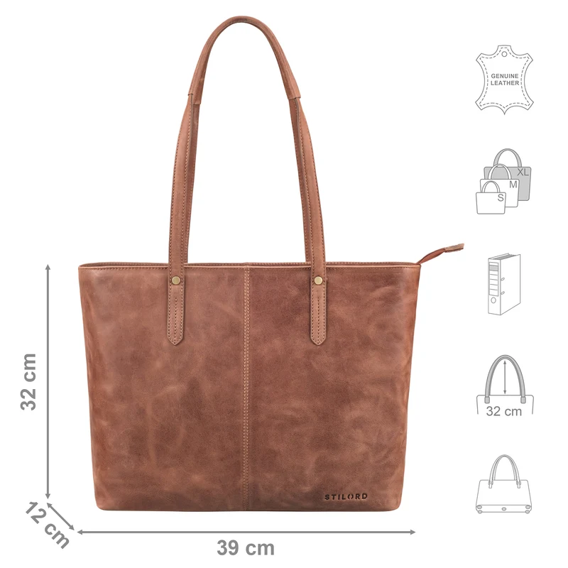 "Antonia" Große Handtasche Damen Leder