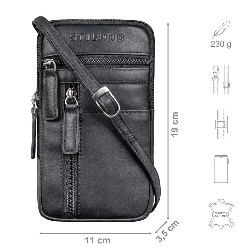 "Asher" Leder Brustbeutel Herren Vintage Gürteltasche zum Umhängen