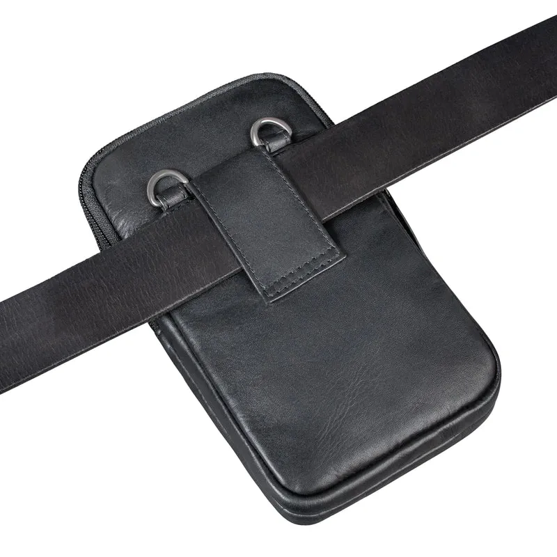 "Asher" Leder Brustbeutel Herren Vintage Gürteltasche zum Umhängen