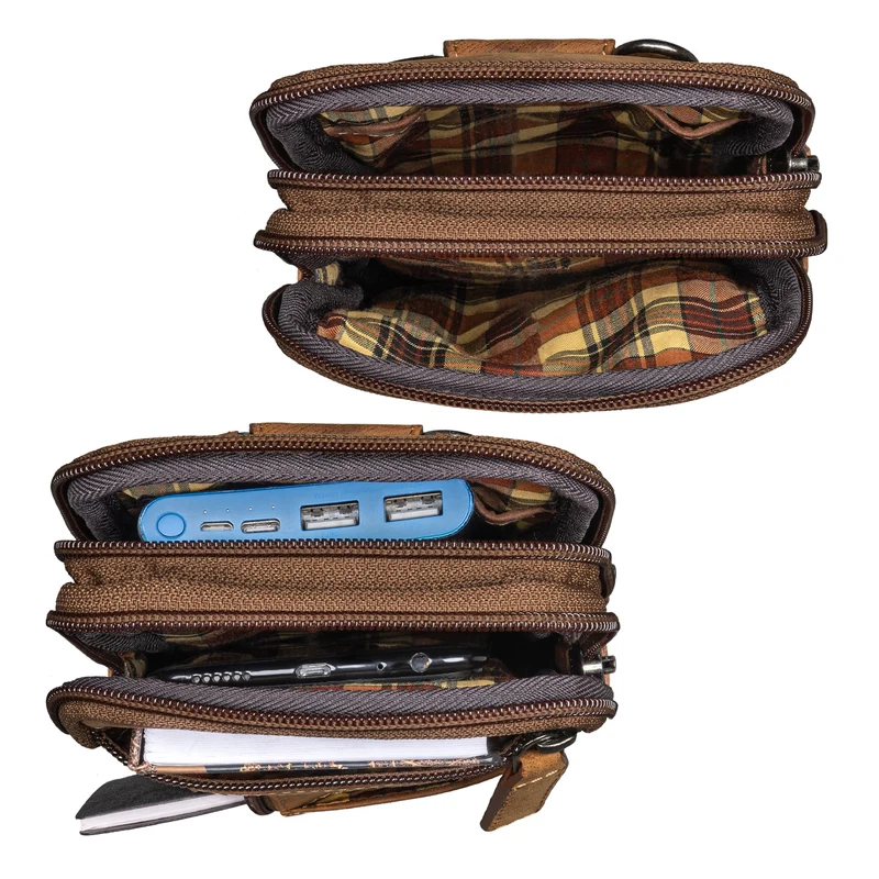 "Asher" Leder Brustbeutel Herren Vintage Gürteltasche zum Umhängen