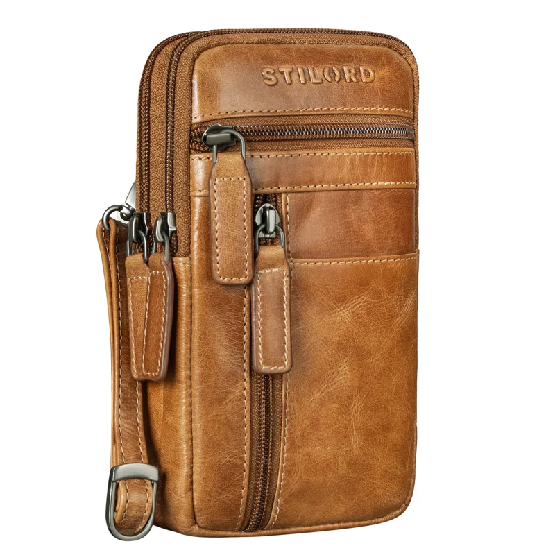"Asher" Leder Brustbeutel Herren Vintage Gürteltasche zum Umhängen