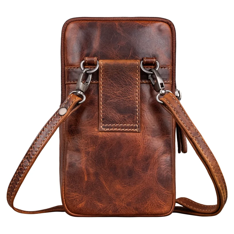 "Asher" Leder Brustbeutel Herren Vintage Gürteltasche zum Umhängen