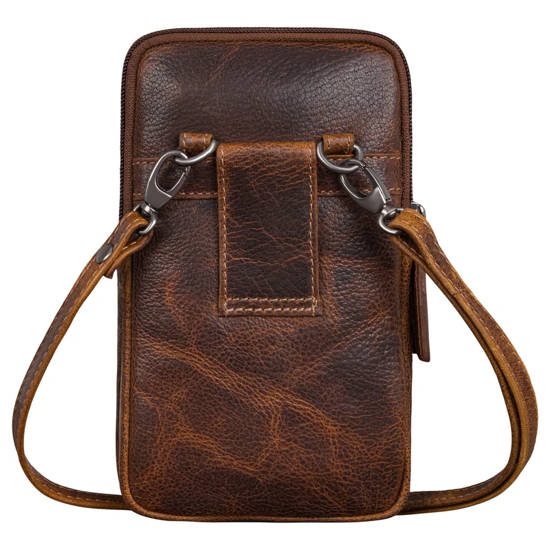 "Asher" Leder Brustbeutel Herren Vintage Gürteltasche zum Umhängen