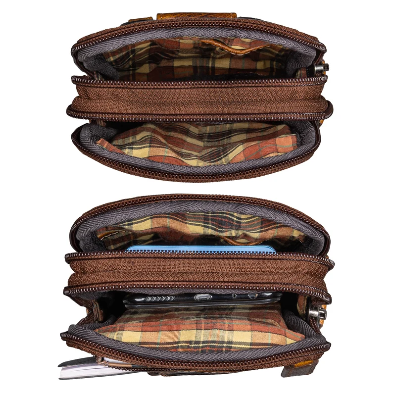 "Asher" Leder Brustbeutel Herren Vintage Gürteltasche zum Umhängen