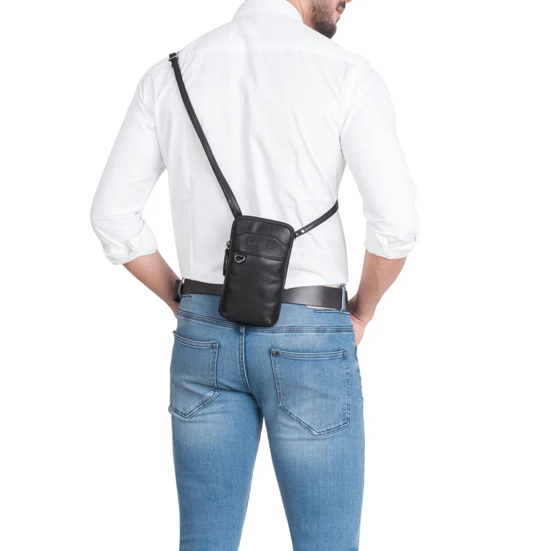 "Tyrell" Brusttasche Herren Leder mit Gürtelschlaufe