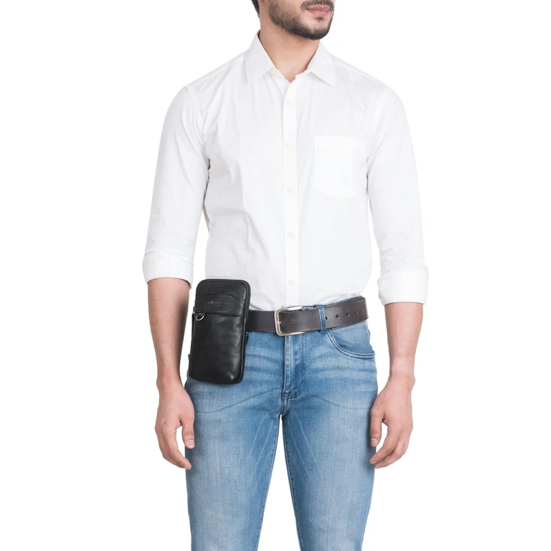"Tyrell" Brusttasche Herren Leder mit Gürtelschlaufe