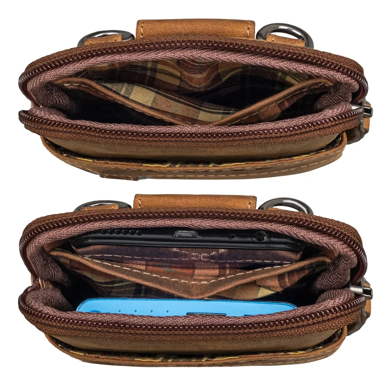 "Tyrell" Brusttasche Herren Leder mit Gürtelschlaufe