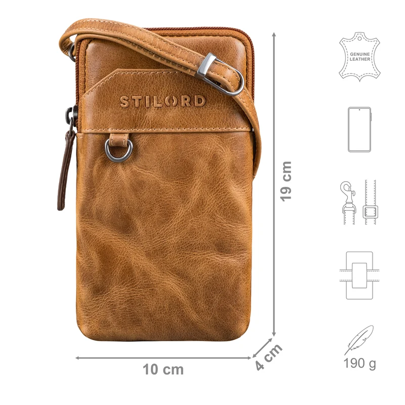 "Tyrell" Brusttasche Herren Leder mit Gürtelschlaufe