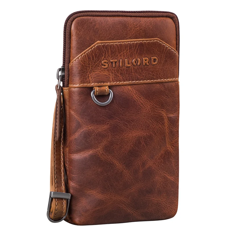 "Tyrell" Brusttasche Herren Leder mit Gürtelschlaufe