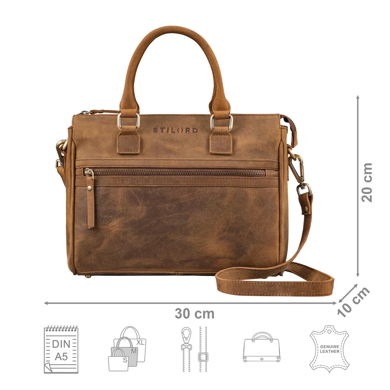 "Corrine" Modische Handtasche Damen Leder Mittelgroß
