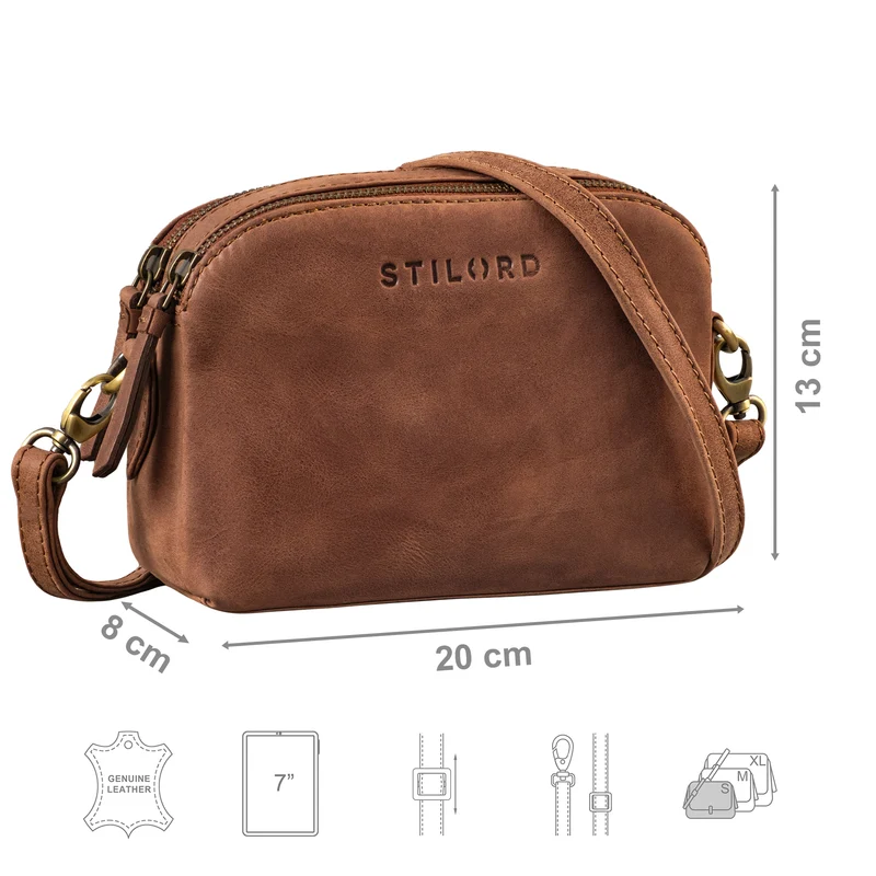 "Nina" Kleine Umhängetasche Damen Leder