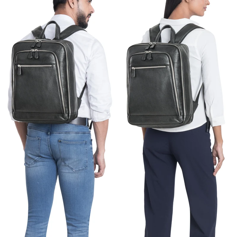 "Leslie" Lederrucksack Damen und Herren Business