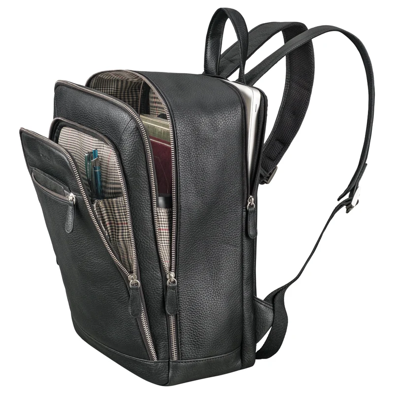 "Leslie" Lederrucksack Damen und Herren Business