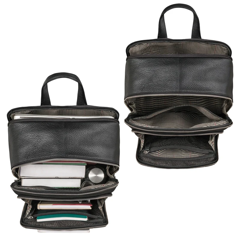"Leslie" Lederrucksack Damen und Herren Business