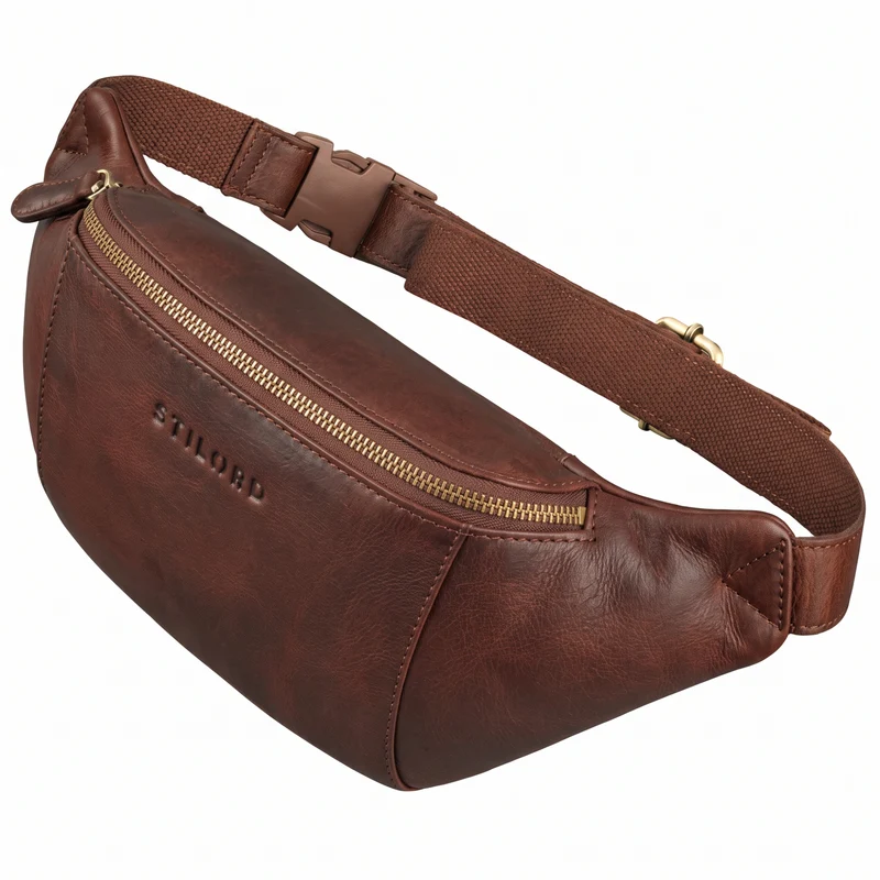 "Pino" Praktische Bauchtasche aus echtem Leder für Damen und Herren