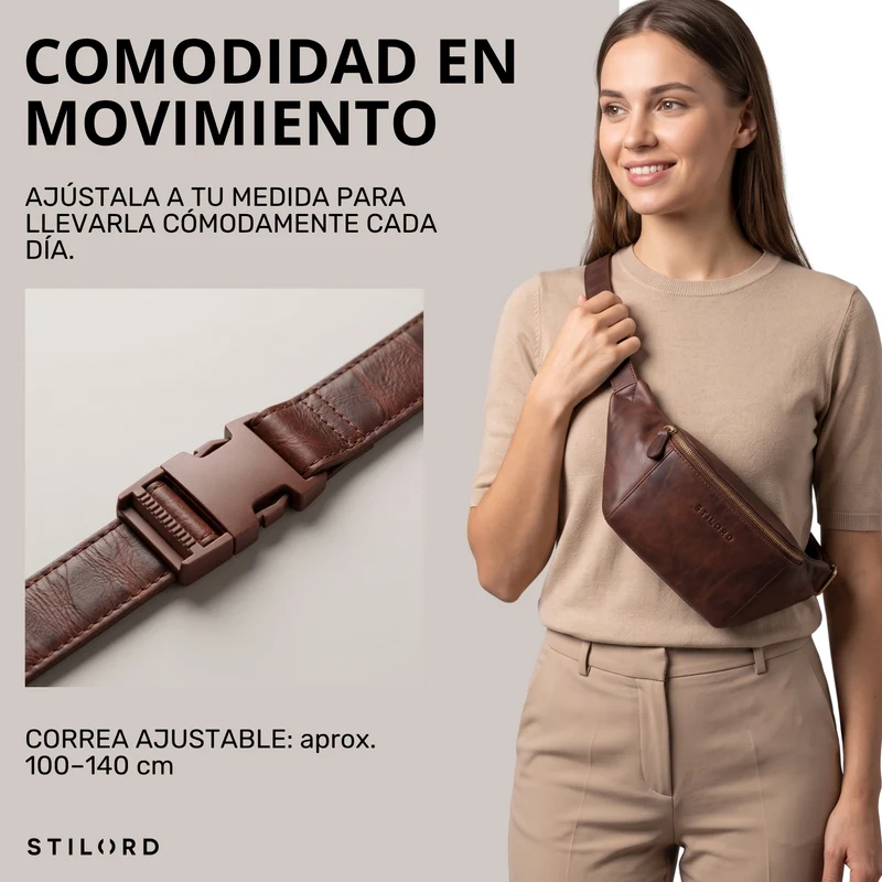 "Pino" Praktische Bauchtasche aus echtem Leder für Damen und Herren