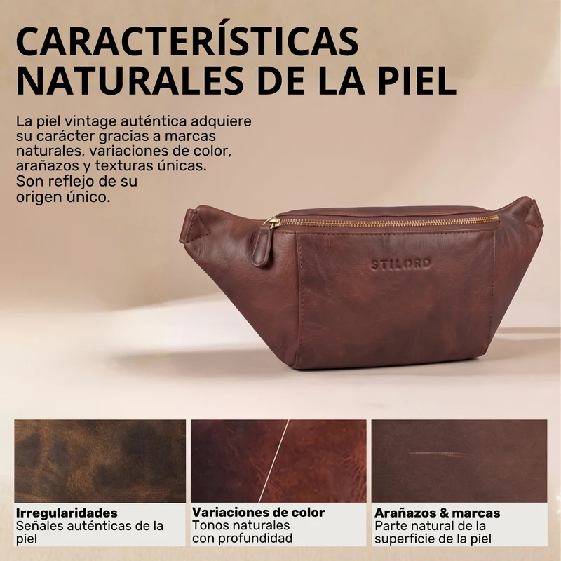 "Pino" Praktische Bauchtasche aus echtem Leder für Damen und Herren