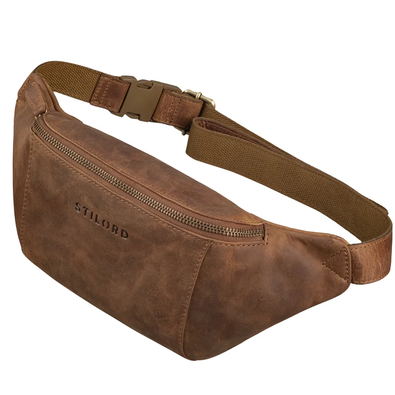 "Pino" Praktische Bauchtasche aus echtem Leder für Damen und Herren