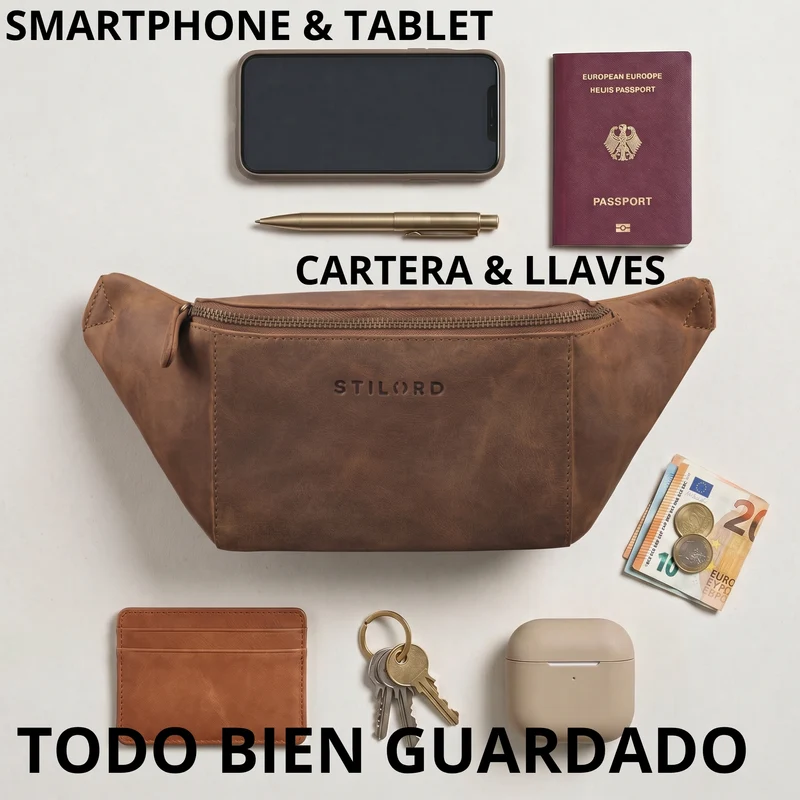"Pino" Praktische Bauchtasche aus echtem Leder für Damen und Herren