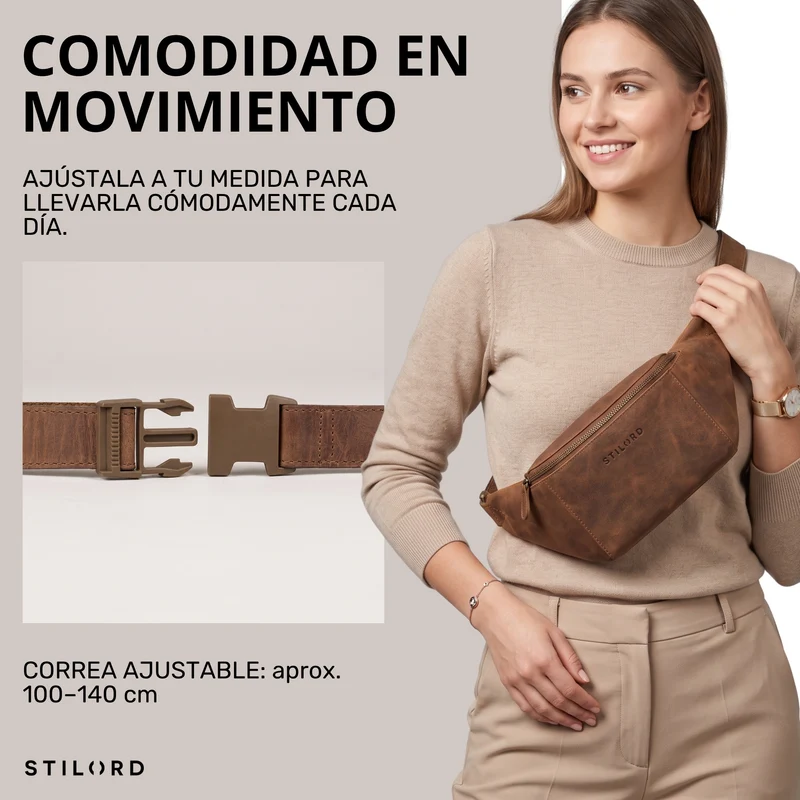 "Pino" Praktische Bauchtasche aus echtem Leder für Damen und Herren