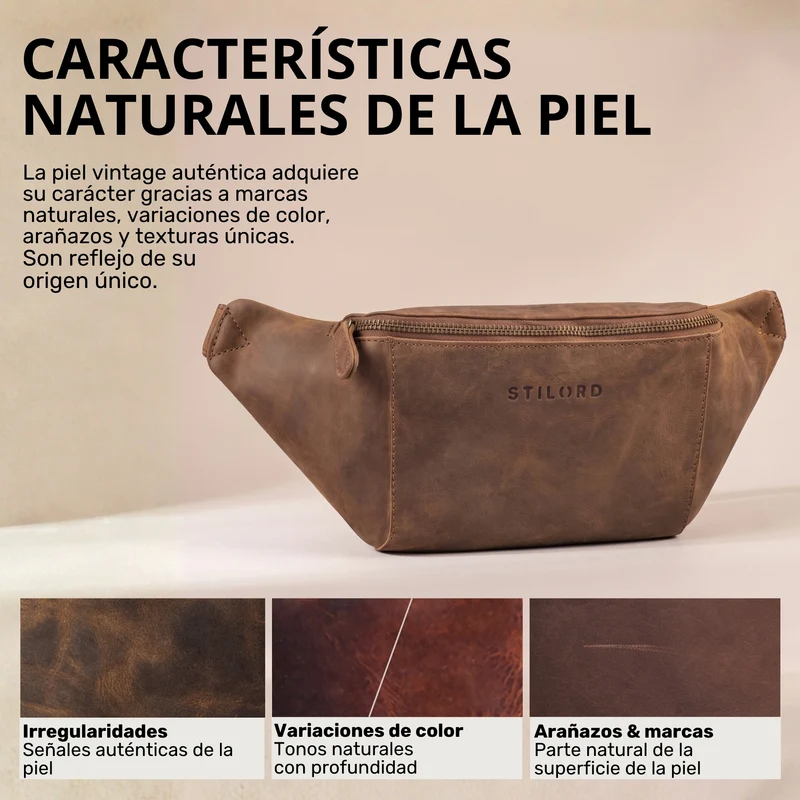 "Pino" Praktische Bauchtasche aus echtem Leder für Damen und Herren