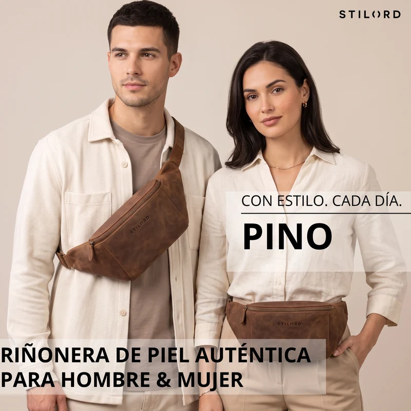 "Pino" Praktische Bauchtasche aus echtem Leder für Damen und Herren