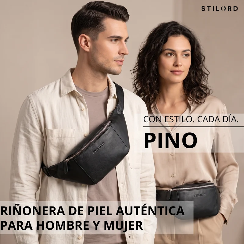 "Pino" Praktische Bauchtasche aus echtem Leder für Damen und Herren