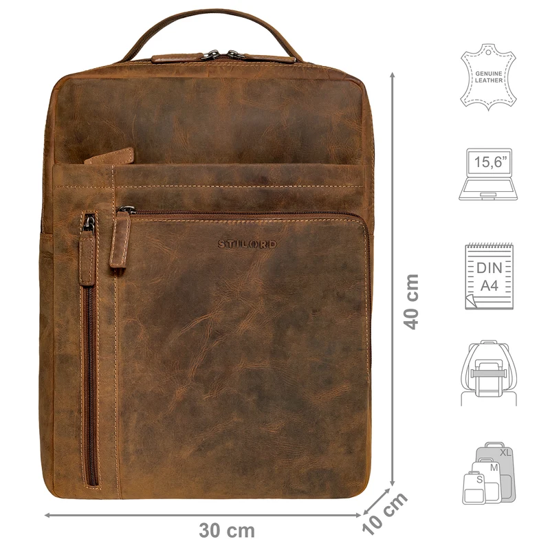 "Kendall" Unisex Laptop-Rucksack Leder