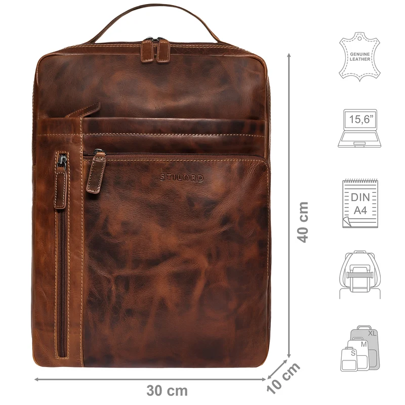 "Kendall" Unisex Laptop-Rucksack Leder