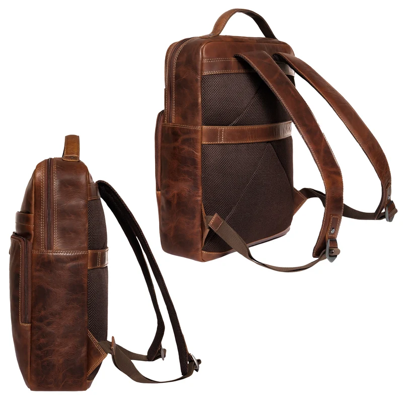 "Kendall" Unisex Laptop-Rucksack Leder