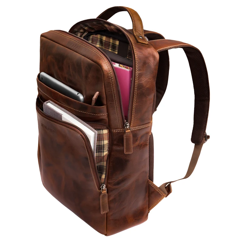 "Kendall" Unisex Laptop-Rucksack Leder